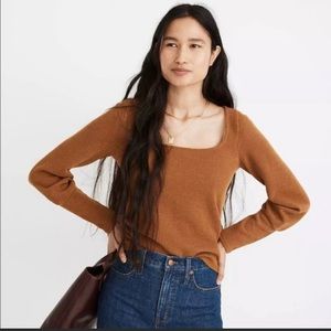 Madewell Ribbed Ottoman Square Neck Top
